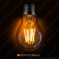 Immagine 3 - Qtech Lampadina LED E27 6W Bulb A60 Filamento Ambrata - mod. 90010004