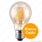 Immagine 2 - Qtech Lampadina LED E27 6W Bulb A60 Filamento Ambrata - mod. 90010004