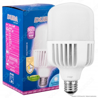 Duralamp Lampadina LED E40 90W High-Power Bulb per Campane Industriali - mod. L9064HP2