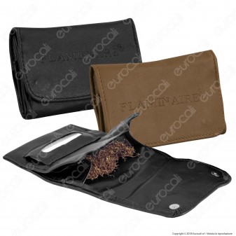 Flaminaire Mini Astuccio in Eco Pelle Portatabacco e Cartine