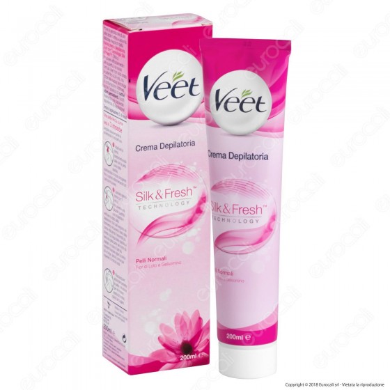 Veet Crema Depilatoria Silk & Fresh Technology per Pelli Normali - Veet Crema Depilatoria Silk & Fresh Technology per Pelli Normali -