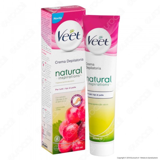 Veet Crema Depilatoria Natural Inspirations per Tutti i Tipi di Pelle Veet Crema Depilatoria Natural Inspirations per Tutti i Tipi di Pelle