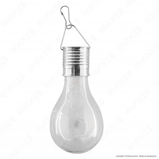Velamp Lampada Filo MicroLED Forma Bulb da Giardino con Pannello