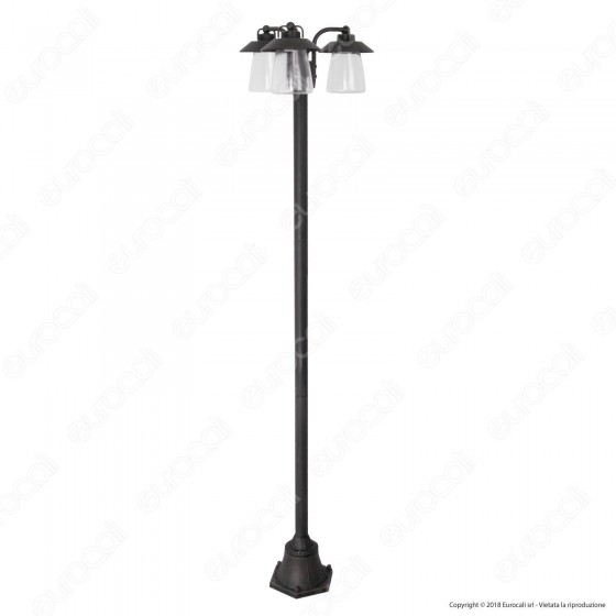 Lutec CATE Lampione Portalampada da Giardino 200cm con Fissaggio a Lutec CATE Lampione Portalampada da Giardino 200cm con Fissaggio a