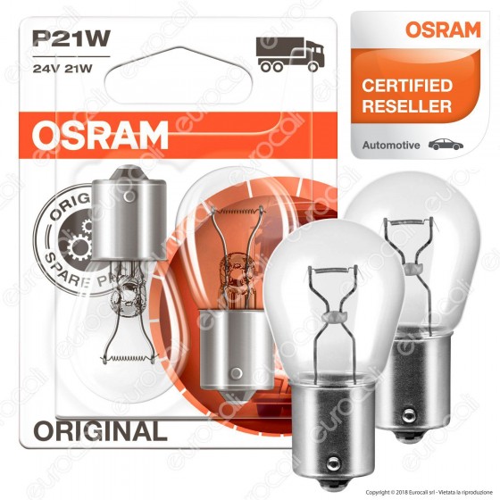 Osram Original Line per Camion 21W - 2 Lampadine P21W Osram Original Line per Camion 21W - 2 Lampadine P21W