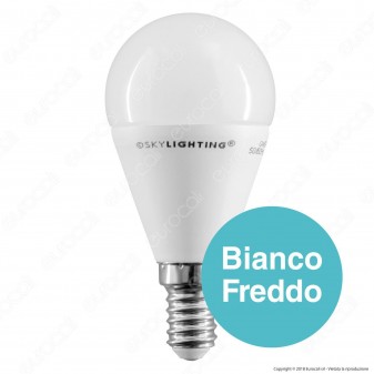 SkyLighting Lampadina LED E14 8W MiniGlobo P45 - mod. G45PA-1408