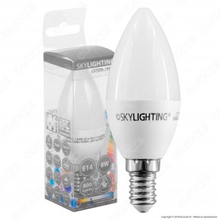 SkyLighting Lampadina LED E14 8W Candela - mod. C37CPA-1408
