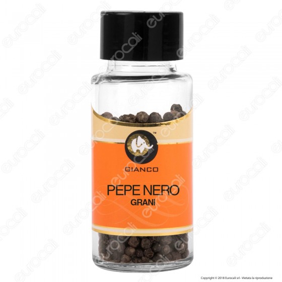 Gianco Pepe Nero in Grani - Vasetto in Vetro Gianco Pepe Nero in Grani - Vasetto in Vetro