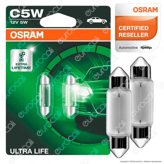 Osram Ultra Life Lunga Durata - 2 Lampadine C5W Osram Ultra Life Lunga Durata - 2 Lampadine C5W