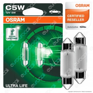Osram Ultra Life Lunga Durata - 2 Lampadine C5W