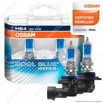 Osram Cool Blue Hyper+ Effetto Xenon HID Per Off Road - 2 Lampadine