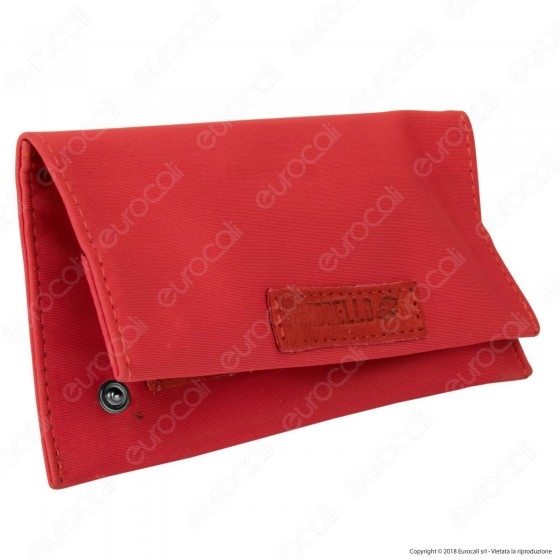 Il Morello Classic Portatabacco in Tessuto Rosso e Inserti in Vera Il Morello Classic Portatabacco in Tessuto Rosso e Inserti in Vera