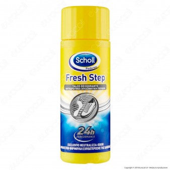 Scholl Fresh Step Talco Deodorante Neutralizza Odori - Flacone da 75g
