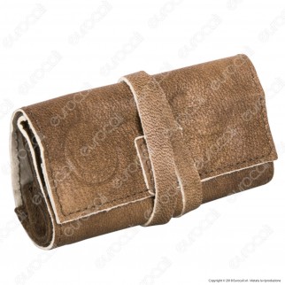 Il Morello Pocket Mini Portatabacco in Vera Pelle Reciclata Colore