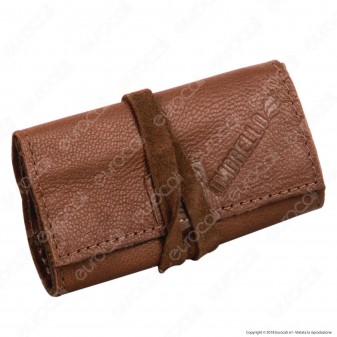 Il Morello Pocket Mini Portatabacco in Vera Pelle Colore Marrone 6