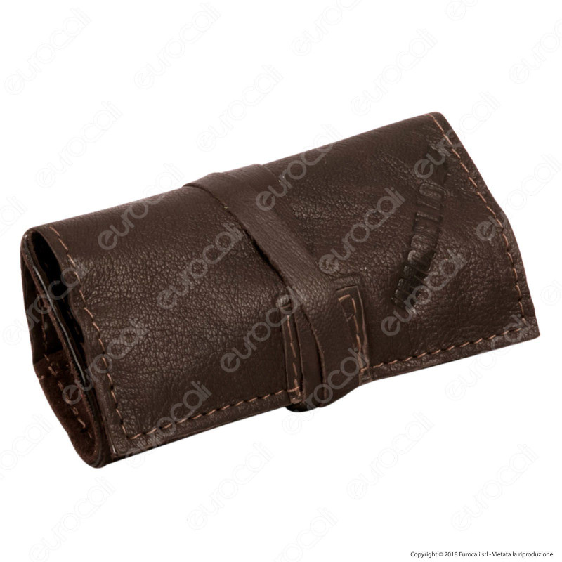 Il Morello Pocket Mini Portatabacco in Vera Pelle Colore Marrone 8