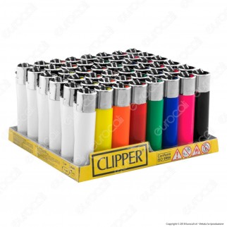 Clipper Large Fantasia Solid - Box da 48 Accendini