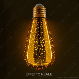 Girard Sudron Lampadina E27 Filamento LED Cosmos 4W Bulb ST64 Vetro