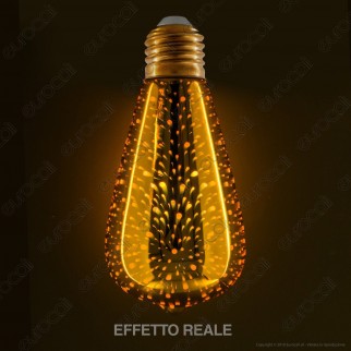 Girard Sudron Lampadina E27 Filamento LED Cosmos 4W Bulb ST64 Vetro