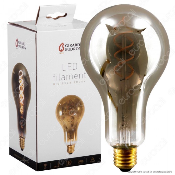 Girard Sudron Lampadina E27 Filamento LED a Doppia Spirale 4W Bulb Girard Sudron Lampadina E27 Filamento LED a Doppia Spirale 4W Bulb