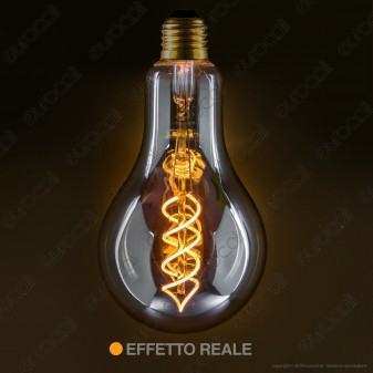 Girard Sudron Lampadina E27 Filamento LED a Doppia Spirale 4W Bulb
