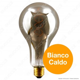 Girard Sudron Lampadina E27 Filamento LED a Doppia Spirale 4W Bulb
