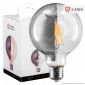 Girard Sudron Lampadina E27 Filamenti LED 8W Globo G95 con Calotta Cromata Dimmerabile - mod. 15661 [TERMINATO]