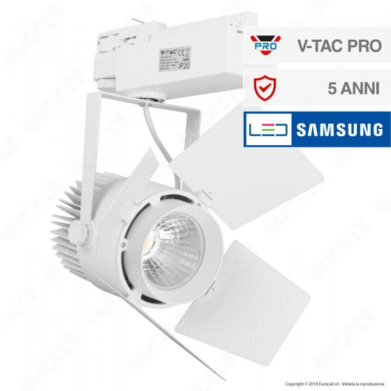 V-Tac PRO VT-433 Track Light LED COB 33W Colore Bianco Chip Samsung - V-Tac PRO VT-433 Track Light LED COB 33W Colore Bianco Chip Samsung -