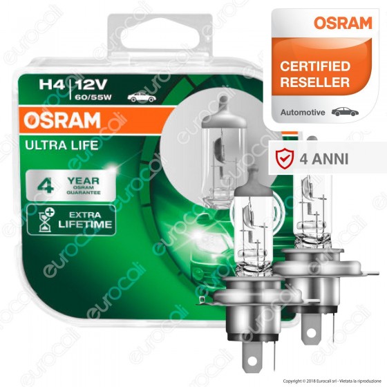 Osram Ultra Life - 2 Lampadine H4 Osram Ultra Life - 2 Lampadine H4