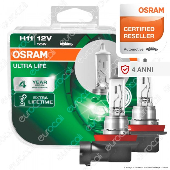 Osram Ultra Life - 2 Lampadine H11 Osram Ultra Life - 2 Lampadine H11
