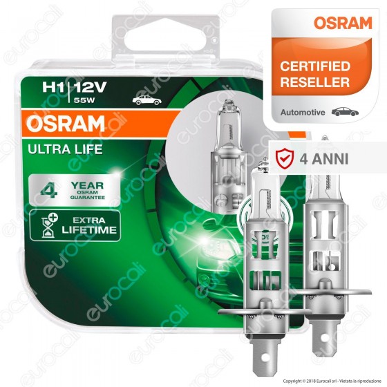 Osram Ultra Life - 2 Lampadine H1