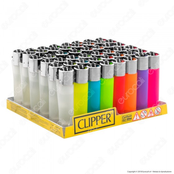 Clipper Large Fantasia Traslucido - Box da 48 Accendini Clipper Large Fantasia Traslucido - Box da 48 Accendini