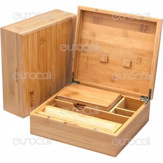 Spliff Box Stazione di Rollaggio in Bamboo - Black Leaf [TERMINATO]