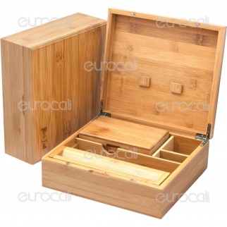 Spliff Box Stazione di Rollaggio in Bamboo - Black Leaf [TERMINATO]
