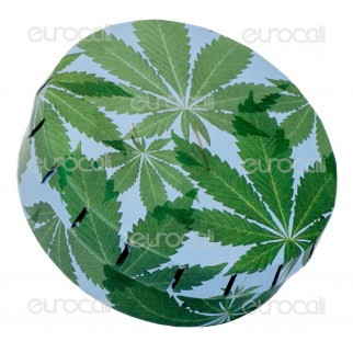 Black Leaf Scatolina in Metallo Portatutto con Apertura a Click -
