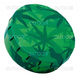Black Leaf Scatolina in Metallo Portatutto con Apertura a Click -