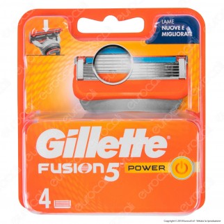Gillette Fusion5 Power Ricarica di 4 Testine per Tutti i Rasoi