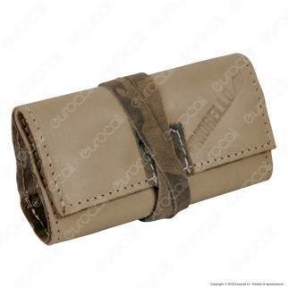 Il Morello Pocket Mini Portatabacco in Vera Pelle Colore Beige e