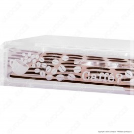 Cassetto Porta Capsule in Plexiglass Trasparente con Incisioni Laser