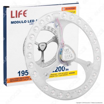 Life Modulo LED Circolina con Magnete Ø228mm 24W per Plafoniere -