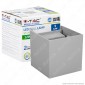 V-Tac VT-759-12 Lampada da Muro Wall Light Grigia con Doppio LED COB 12W IP54 - SKU 8531 / 8532 [TERMINATO]