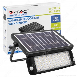 V-Tac VT-787-10 Lampada da Muro LED 10W con Pannello Solare e Sensore