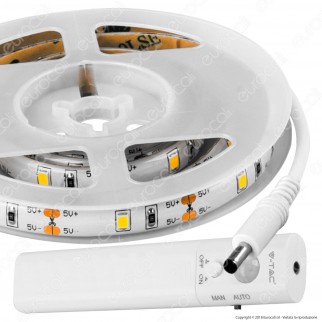 V-Tac VT-8082 Striscia LED 2,4W a Batteria con Sensore IP65 - SKU