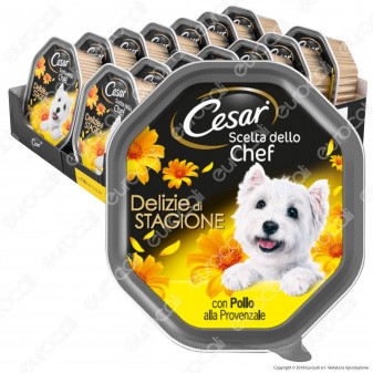 Cesar Scelta dello Chef Delizie di Stagione Cibo per Cani con Pollo