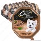 Cesar Ricette di Campagna Cibo per Cani con Manzo e Tacchino in Salsa - 14 Vaschette da 150g
