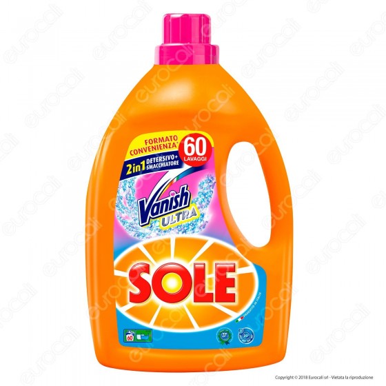 Sole Con Vanish Ultra 2in1Detersivo Liquido per Lavatrice - Flacone Sole Con Vanish Ultra 2in1Detersivo Liquido per Lavatrice - Flacone