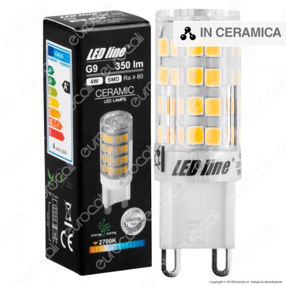 LED Line Lampadina LED G9 4W Bulb Ceramic - mod. 245480 / 245534 / LED Line Lampadina LED G9 4W Bulb Ceramic - mod. 245480 / 245534 /