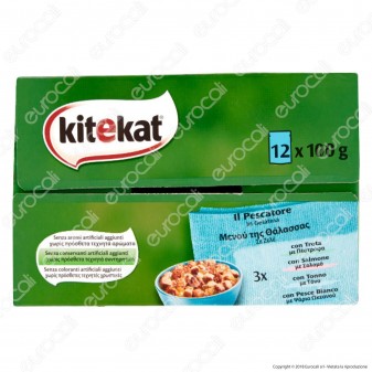 Kitekat Il Pescatore Cibo per Gatti con Trota, Salmone, Tonno e Pesce
