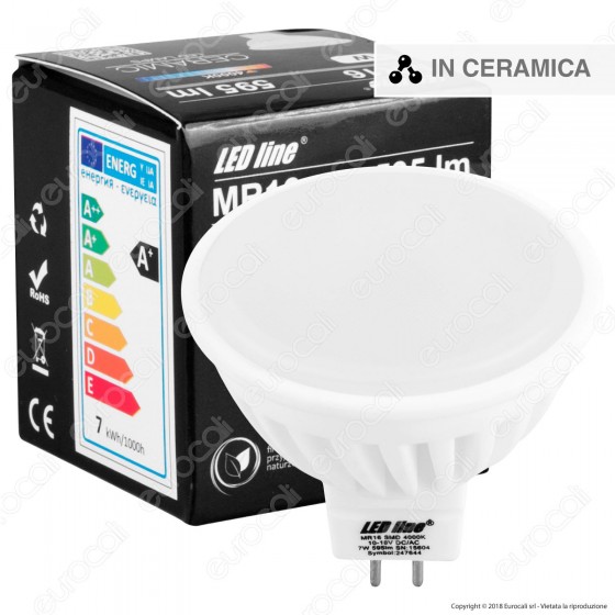 LED Line Lampadina LED GU5.3 (MR16) 7W Faretto Spotlight in Ceramica LED Line Lampadina LED GU5.3 (MR16) 7W Faretto Spotlight in Ceramica