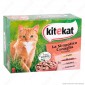 Kitekat La Simpatica Canaglia Cibo per Gatti con Pollo, Manzo, Anatra e Salmone - 12 Bustine da 100g [TERMINATO]